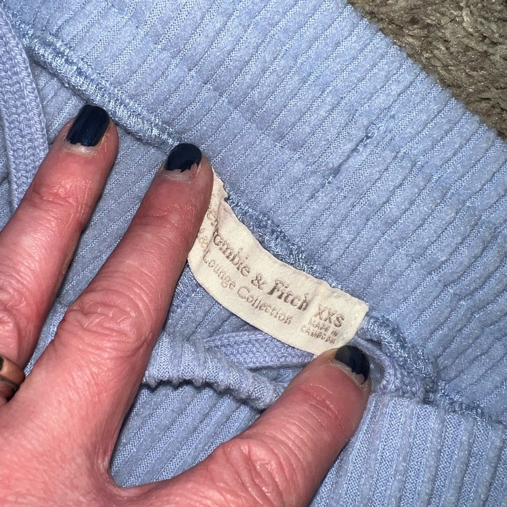 Abercrombie & Fitch Light Blue Ribbed Cozy Lounge Set XXS - Picture 5 of 12